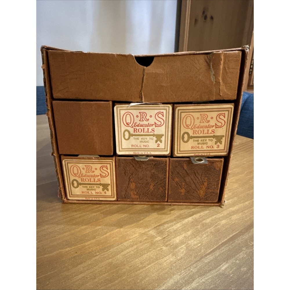 QRS EDUCATOR ROLLS 6 Self Teaching Player Piano Roll Instruction Book‎ Box Set